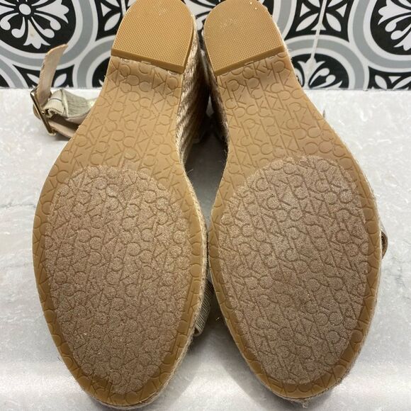 Calvin Klein Noella Gold Metallic Wedge Sandal - Picture 11 of 11